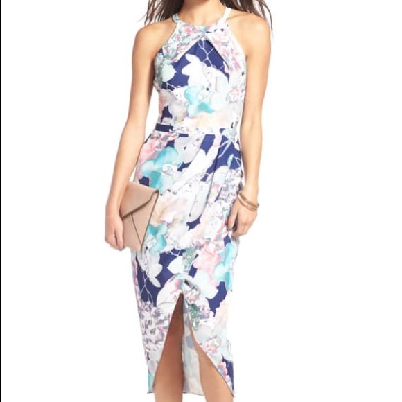 chelsea28 faux wrap dress